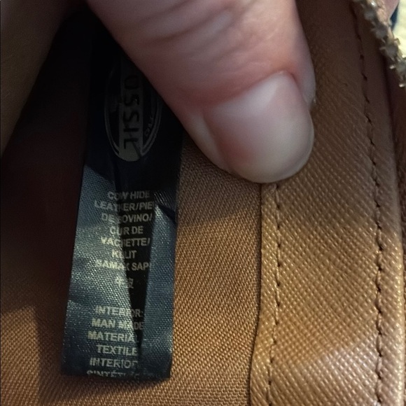 Fossil Brown Leather Clutch Wristlet - Picture 9 of 11